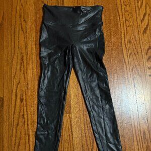 SPANX Faux Leather Leggings for Tummy Control